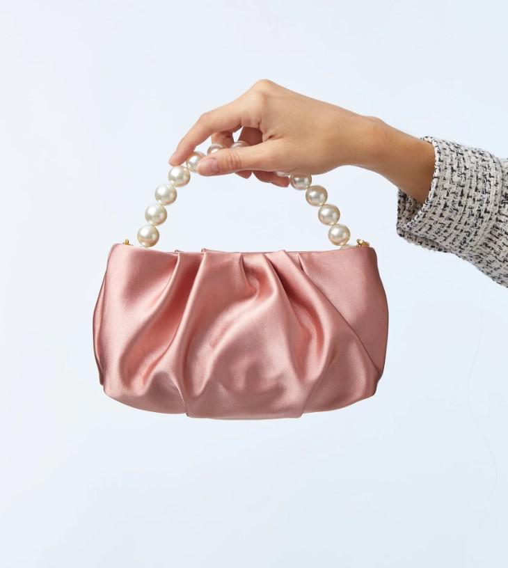 Dusty rose evening fashion bag