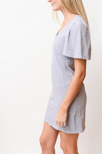 Mallory Flutter Sleeve T-Shirt Dress