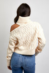 Cropped Cable Knit Raundi