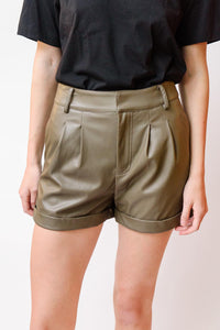 Georgie Vegan Leather Shorts