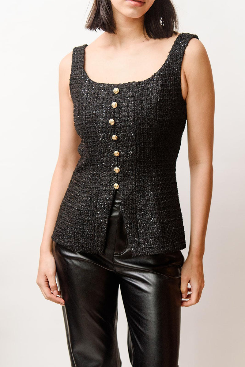 Rosita Tweed Top