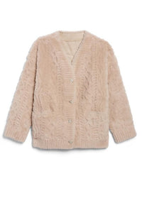 Sherpa Cardigan with Jewel Buttons