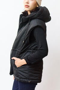 Shearling Reversible Hooded Vest