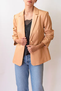 Kylie Vegan Leather Blazer