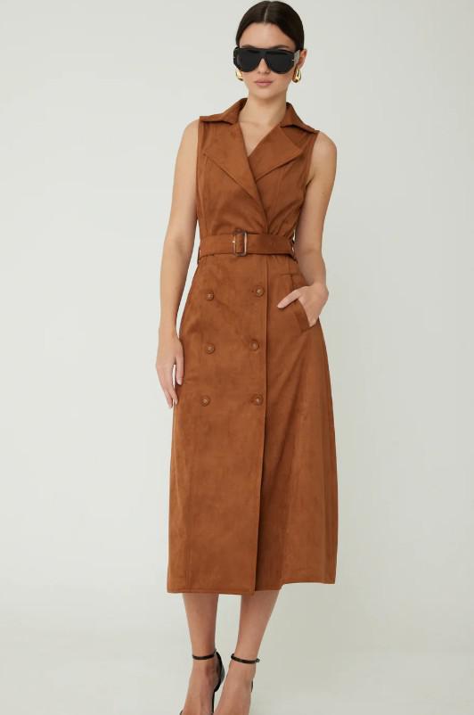 Mae Suede Dress