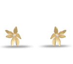 Gold Iris Stud Earrings