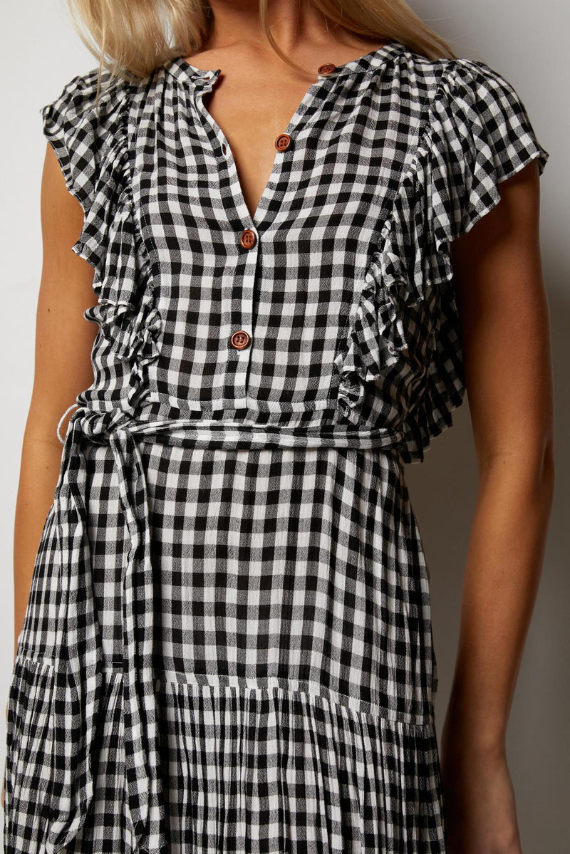Simona Gingham Mini Dress
