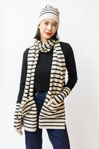 Striped Scarf w/Sequins