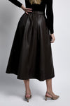 Laurent Faux Leather Midi Skirt