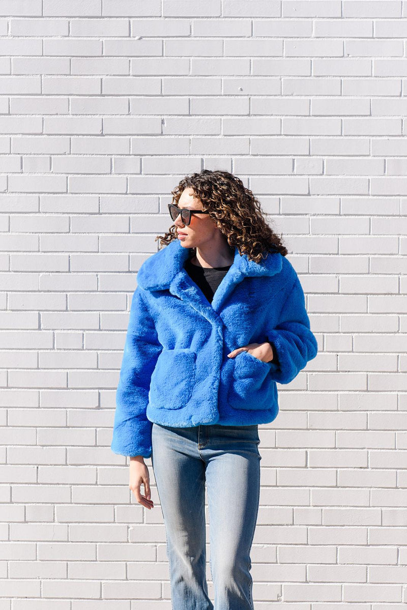 Traci Coat, Blue