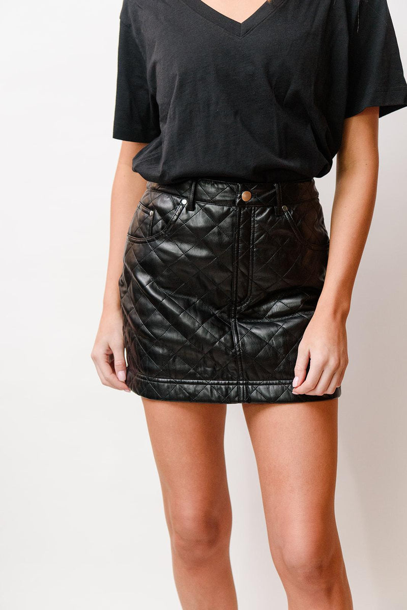 Macy Vegan Leather Skirt