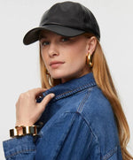 Faux Leather Baseball Hat