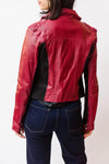 Piper Leather Jacket, Vintage Red