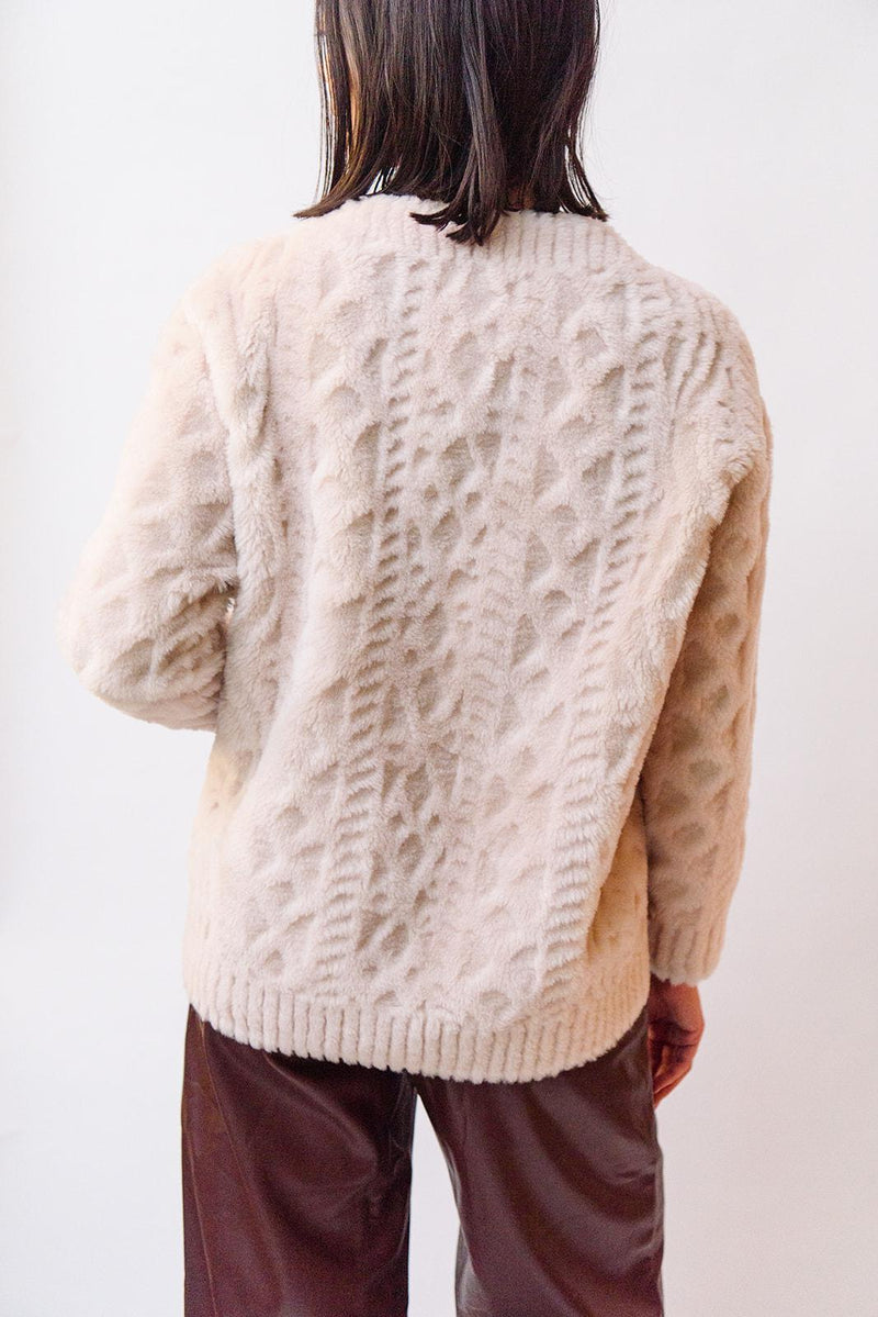 Sherpa Cardigan with Jewel Buttons