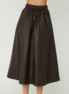 Laurent Faux Leather Midi Skirt