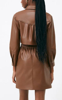 Chocolate Leather Dress