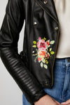 Harley Floral Burnished Leather Jacket