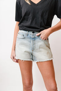 High Rise Denim Short