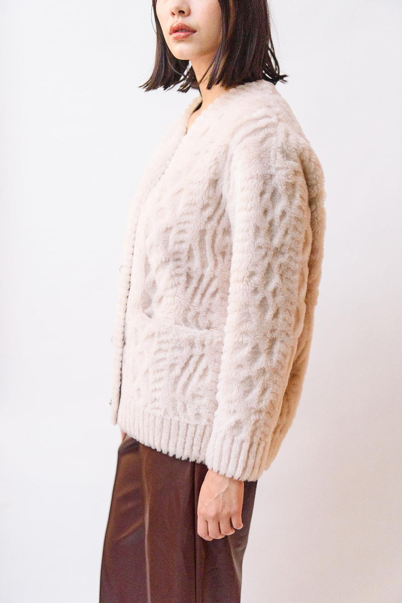 Sherpa Cardigan with Jewel Buttons