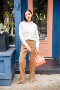 Tan Wide Leg Trouser