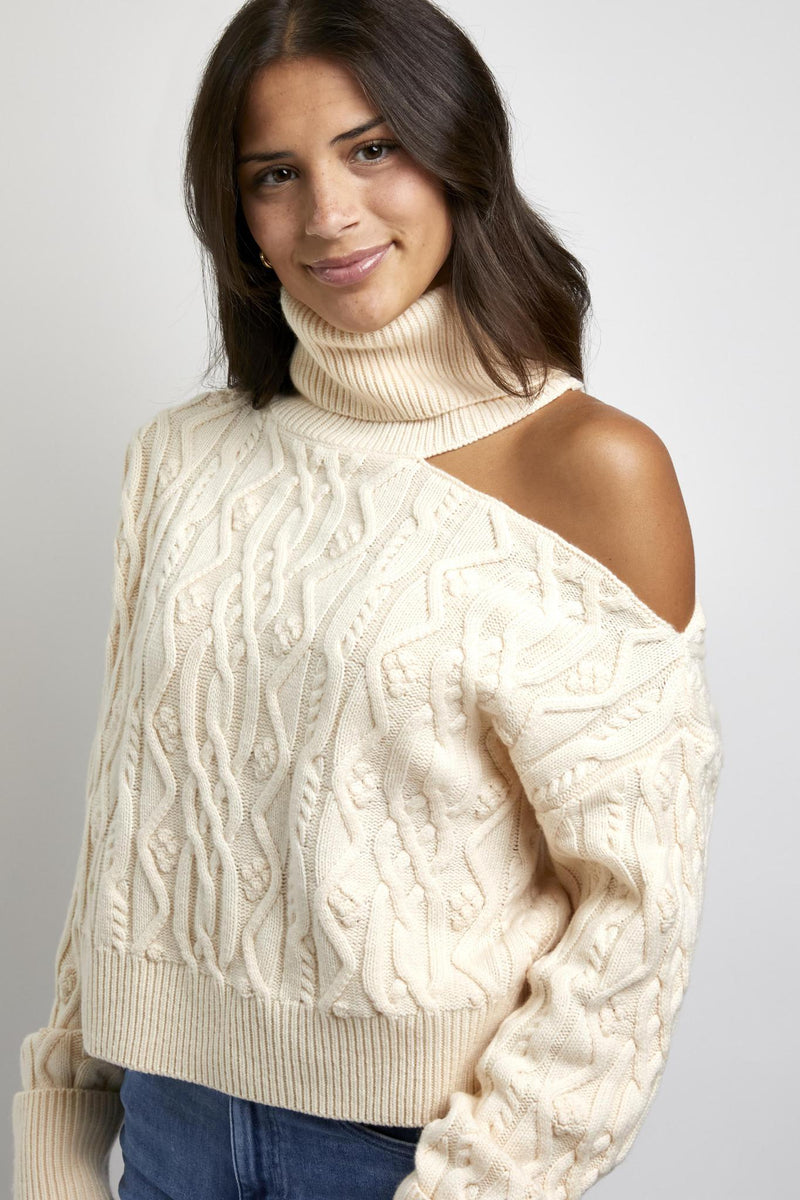 Cropped Cable Knit Raundi