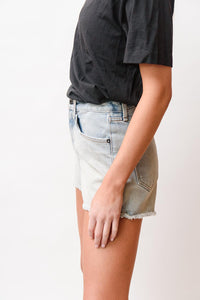 High Rise Denim Short