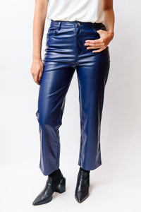 Hanie Vegan Leather Pant, Nightshadow