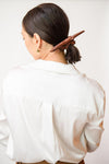 Faux Leather Bow Scrunchie