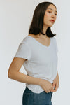 Jersey Slub V-Neck Tee