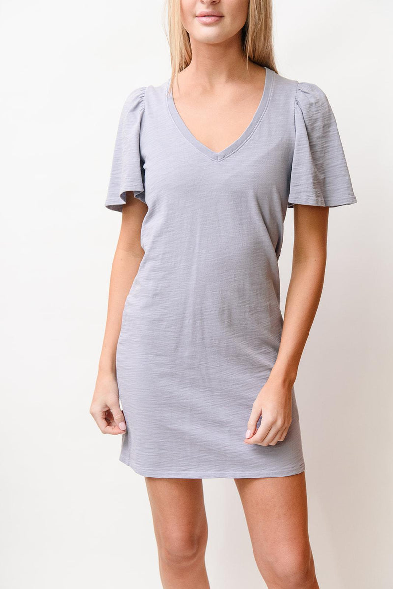 Mallory Flutter Sleeve T-Shirt Dress