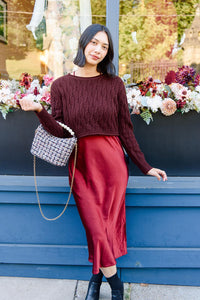 Cranberry Sweater Dress