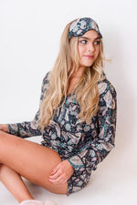 Paisley PJ Set + Eye Mask