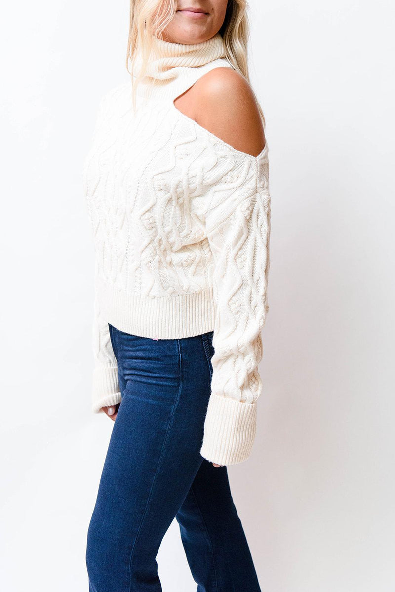 Cropped Cable Knit Raundi